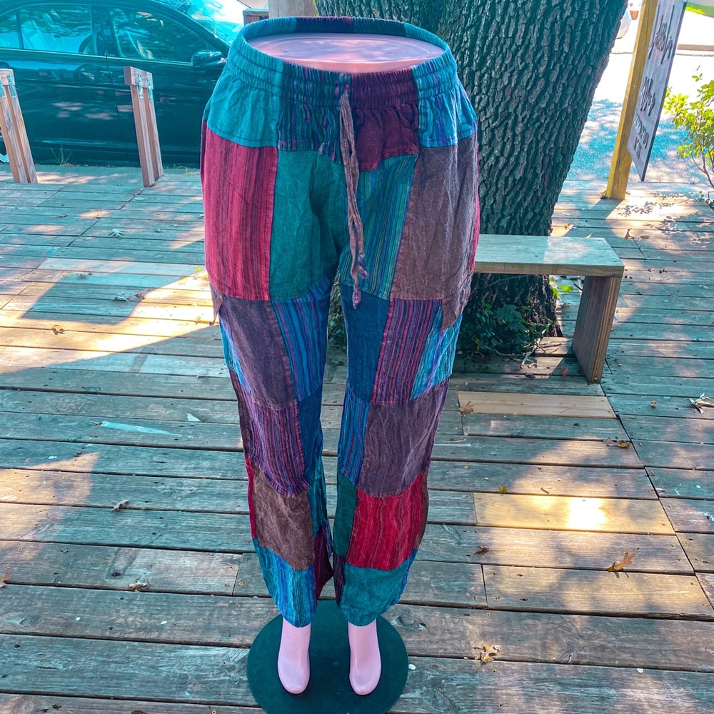 Boho hippie patchwork pants unisex